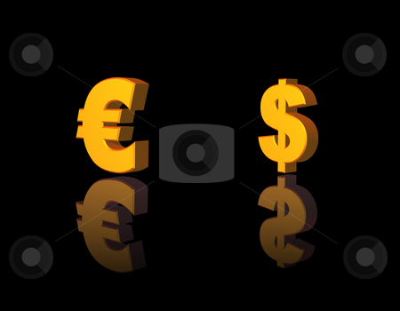 To use this stock image in your creative project, please select the size you need over to the right and click the "Add to Cart" button.
Your downloaded image will come with the Cutcaster watermark removed so don’t worry about the watermark you see on this page. Money stock photo, Golden dollar and euro symbol on black background - 3d illustration by J?