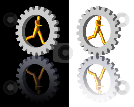 To use this stock image in your creative project, please select the size you need over to the right and click the "Add to Cart" button.
Your downloaded image will come with the Cutcaster watermark removed so don’t worry about the watermark you see on this page. Gear-man logo stock photo, Gear-man logo on white and black backgrounds - 3d illustration by J?