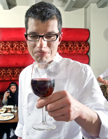 To use this stock image in your creative project, please select the size you need over to the right and click the "Add to Cart" button.
Your downloaded image will come with the Cutcaster watermark removed so don’t worry about the watermark you see on this page. Wine waiter savouring wine stock photo, Wine waiter savouring wine in a restaurant witch customers on the background by Corepics VOF