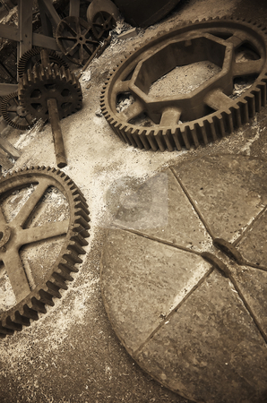 To use this stock image in your creative project, please select the size you need over to the right and click the "Add to Cart" button.
Your downloaded image will come with the Cutcaster watermark removed so don’t worry about the watermark you see on this page. Gears stock photo, Collection of gears shot in infrared. by Eric Lukavsky