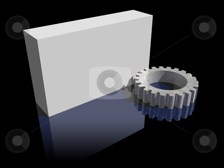 To use this stock image in your creative project, please select the size you need over to the right and click the "Add to Cart" button.
Your downloaded image will come with the Cutcaster watermark removed so don’t worry about the watermark you see on this page. Blank box and gear stock photo, Blank packing and gearwheel on black background - 3d illustration by J?