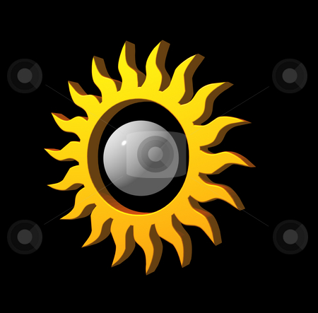 To use this stock image in your creative project, please select the size you need over to the right and click the "Add to Cart" button.
Your downloaded image will come with the Cutcaster watermark removed so don’t worry about the watermark you see on this page. Sun stock photo, Simple sun logo on black background - 3d illustration by J?
