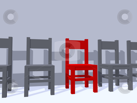 To use this stock image in your creative project, please select the size you need over to the right and click the "Add to Cart" button.
Your downloaded image will come with the Cutcaster watermark removed so don’t worry about the watermark you see on this page. Individual place stock photo, Row of chairs, one in red - 3d illustration by J?