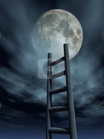 To use this stock image in your creative project, please select the size you need over to the right and click the "Add to Cart" button.
Your downloaded image will come with the Cutcaster watermark removed so don’t worry about the watermark you see on this page. Luna stock photo, Ladder to the moon - 3d illustration by J?