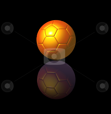 To use this stock image in your creative project, please select the size you need over to the right and click the "Add to Cart" button.
Your downloaded image will come with the Cutcaster watermark removed so don’t worry about the watermark you see on this page. Soccer stock photo, Golden soccer ball on black background - 3d illustration by J?