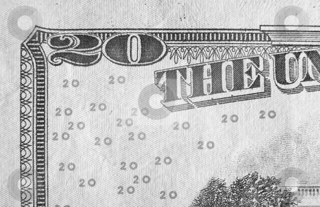 To use this stock image in your creative project, please select the size you need over to the right and click the "Add to Cart" button.
Your downloaded image will come with the Cutcaster watermark removed so don’t worry about the watermark you see on this page. Twenty Dollar Bill stock photo, A close up on a twenty dollar bill. Shallow depth of field. by Travis Manley