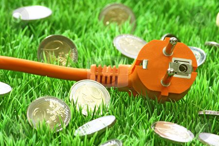 To use this stock image in your creative project, please select the size you need over to the right and click the "Add to Cart" button.
Your downloaded image will come with the Cutcaster watermark removed so don’t worry about the watermark you see on this page. Power connector stock photo, Power connector with euro coins on a grass meadow as background by Birgit Reitz-Hofmann