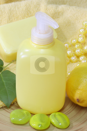 To use this stock image in your creative project, please select the size you need over to the right and click the "Add to Cart" button.
Your downloaded image will come with the Cutcaster watermark removed so don’t worry about the watermark you see on this page. Lemon soap stock photo, Lemon Soap and yellow accessories - body care by Birgit Reitz-Hofmann