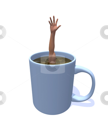 To use this stock image in your creative project, please select the size you need over to the right and click the "Add to Cart" button.
Your downloaded image will come with the Cutcaster watermark removed so don’t worry about the watermark you see on this page. Mug stock photo, Human arm in a coffee cup - 3d illustration by J?