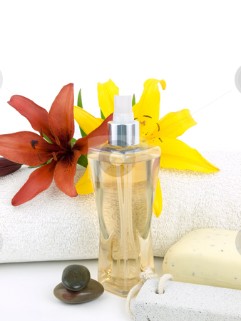 To use this stock image in your creative project, please select the size you need over to the right and click the "Add to Cart" button.
Your downloaded image will come with the Cutcaster watermark removed so don’t worry about the watermark you see on this page. Spa background stock photo, Spa background with perfume on a white background by John Teeter