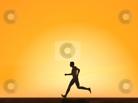 To use this stock image in your creative project, please select the size you need over to the right and click the "Add to Cart" button.
Your downloaded image will come with the Cutcaster watermark removed so don’t worry about the watermark you see on this page. Run stock photo, Runner in the sunset - 3d illustration by J?