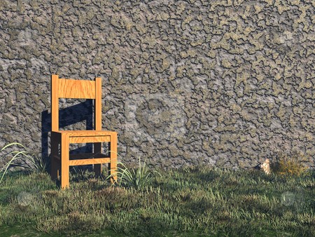 To use this stock image in your creative project, please select the size you need over to the right and click the "Add to Cart" button.
Your downloaded image will come with the Cutcaster watermark removed so don’t worry about the watermark you see on this page. Waiting stock photo, A chair stands before a wall - 3d illustration by J?