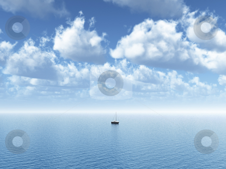 To use this stock image in your creative project, please select the size you need over to the right and click the "Add to Cart" button.
Your downloaded image will come with the Cutcaster watermark removed so don’t worry about the watermark you see on this page. Sailing stock photo, Sailing boat at the ocean - 3d illustration by J?