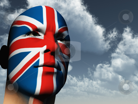 To use this stock image in your creative project, please select the size you need over to the right and click the "Add to Cart" button.
Your downloaded image will come with the Cutcaster watermark removed so don’t worry about the watermark you see on this page. Patriot stock photo, Man face painted with union jack - 3d illustration by J?