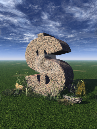 To use this stock image in your creative project, please select the size you need over to the right and click the "Add to Cart" button.
Your downloaded image will come with the Cutcaster watermark removed so don’t worry about the watermark you see on this page. Dollar sign stock photo, Dollar rock on a green field - 3d illustration by J?