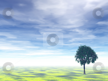 To use this stock image in your creative project, please select the size you need over to the right and click the "Add to Cart" button.
Your downloaded image will come with the Cutcaster watermark removed so don’t worry about the watermark you see on this page. Tree stock photo, Lonely tree on a field and cloudy background - 3d illustration by J?