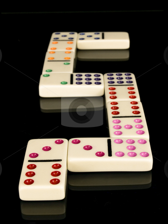 To use this stock image in your creative project, please select the size you need over to the right and click the "Add to Cart" button.
Your downloaded image will come with the Cutcaster watermark removed so don’t worry about the watermark you see on this page. Dominos stock photo, Colored dominos on a black background by John Teeter