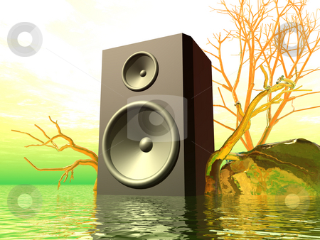 To use this stock image in your creative project, please select the size you need over to the right and click the "Add to Cart" button.
Your downloaded image will come with the Cutcaster watermark removed so don’t worry about the watermark you see on this page. Psychedelic stock photo, Loudspaeker in a strange landscape - 3d illustration by J?