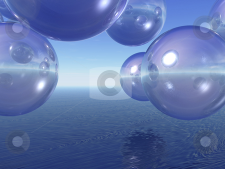 To use this stock image in your creative project, please select the size you need over to the right and click the "Add to Cart" button.
Your downloaded image will come with the Cutcaster watermark removed so don’t worry about the watermark you see on this page. Blisters stock photo, Transparent balls fly over the sea - 3d illustration by J?