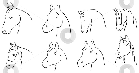 To use this stock image in your creative project, please select the size you need over to the right and click the "Add to Cart" button.
Your downloaded image will come with the Cutcaster watermark removed so don’t worry about the watermark you see on this page. Horses stock photo, Horse heads by J?