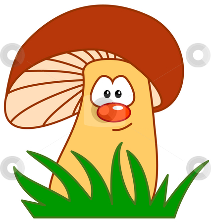 To use this stock image in your creative project, please select the size you need over to the right and click the "Add to Cart" button.
Your downloaded image will come with the Cutcaster watermark removed so don’t worry about the watermark you see on this page. Comic mushroom stock photo, Mushroom with comic face by J?