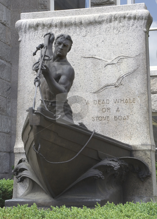 To use this stock image in your creative project, please select the size you need over to the right and click the "Add to Cart" button.
Your downloaded image will come with the Cutcaster watermark removed so don’t worry about the watermark you see on this page. New Bedford Whaling Statue stock photo, Whaling Statue, Symbol of New Bedford Mass and the Whaling Industry. A dead whale or a stove boat. Statue made in 1913 by Bela Lyon Pratt. by William Perry