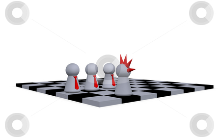 To use this stock image in your creative project, please select the size you need over to the right and click the "Add to Cart" button.
Your downloaded image will come with the Cutcaster watermark removed so don’t worry about the watermark you see on this page. Freak chess stock photo, Play figures businessmen and punk on a chessboard by J?