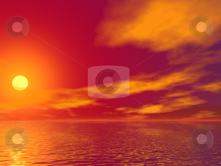 To use this stock image in your creative project, please select the size you need over to the right and click the "Add to Cart" button.
Your downloaded image will come with the Cutcaster watermark removed so don’t worry about the watermark you see on this page. Sunset stock photo, Colorful landscape - ocean, clouds and sun by J?
