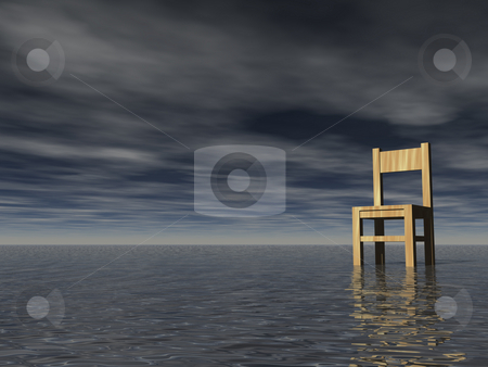 To use this stock image in your creative project, please select the size you need over to the right and click the "Add to Cart" button.
Your downloaded image will come with the Cutcaster watermark removed so don’t worry about the watermark you see on this page. Surreality stock photo, Chair in the water and dark sky by J?