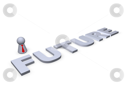 To use this stock image in your creative project, please select the size you need over to the right and click the "Add to Cart" button.
Your downloaded image will come with the Cutcaster watermark removed so don’t worry about the watermark you see on this page. Future stock photo, Future text in 3d and play figure with red tie by J?