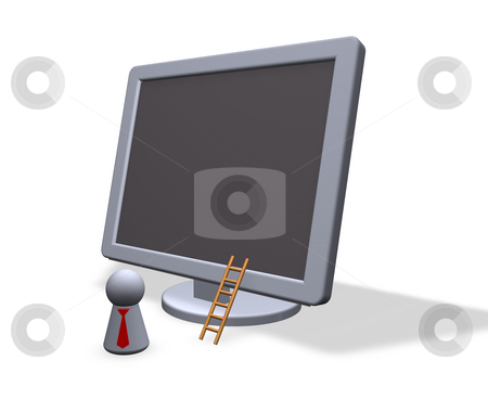 To use this stock image in your creative project, please select the size you need over to the right and click the "Add to Cart" button.
Your downloaded image will come with the Cutcaster watermark removed so don’t worry about the watermark you see on this page. Direct marketing stock photo, Play figure with red tie and tft-monitor by J?