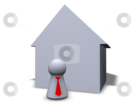 To use this stock image in your creative project, please select the size you need over to the right and click the "Add to Cart" button.
Your downloaded image will come with the Cutcaster watermark removed so don’t worry about the watermark you see on this page. Broker stock photo, Play figure with red tie and house by J?