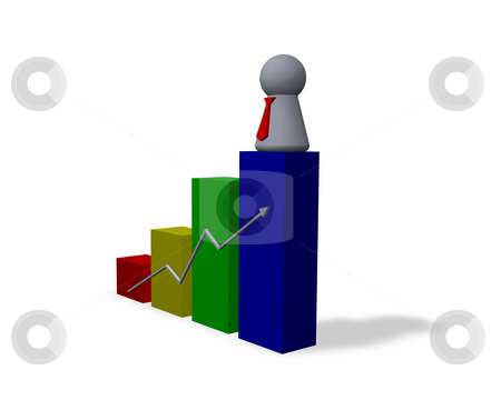 To use this stock image in your creative project, please select the size you need over to the right and click the "Add to Cart" button.
Your downloaded image will come with the Cutcaster watermark removed so don’t worry about the watermark you see on this page. Success stock photo, Statistics diagram and play figure with red tie by J?