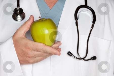 To use this stock image in your creative project, please select the size you need over to the right and click the "Add to Cart" button.
Your downloaded image will come with the Cutcaster watermark removed so don’t worry about the watermark you see on this page. Male Doctor Holding Green Apple stock photo, Male Doctor with Stethoscope Holding Green Apple. by Andy Dean