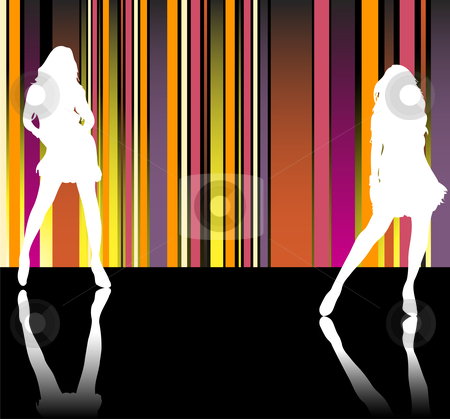To use this stock image in your creative project, please select the size you need over to the right and click the "Add to Cart" button.
Your downloaded image will come with the Cutcaster watermark removed so don’t worry about the watermark you see on this page. Catwalk Stripes stock vector clipart, Sexy girls silhouettes in front of striped background by Augusto Cabral Graphiste Rennes