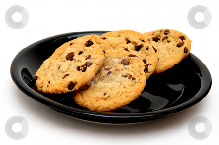 To use this stock image in your creative project, please select the size you need over to the right and click the "Add to Cart" button.
Your downloaded image will come with the Cutcaster watermark removed so don’t worry about the watermark you see on this page. Chocolate Chip Cookies stock photo, Chocolate Chip Cookies on a glossy black saucer with a white background by Lynn Bendickson