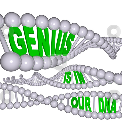 To use this stock image in your creative project, please select the size you need over to the right and click the "Add to Cart" button.
Your downloaded image will come with the Cutcaster watermark removed so don’t worry about the watermark you see on this page. Genius is in Our DNA stock photo, Spiral strands containing the words Genius is in Our DNA by Chris Lamphear