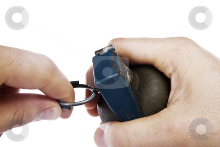 To use this stock image in your creative project, please select the size you need over to the right and click the "Add to Cart" button.
Your downloaded image will come with the Cutcaster watermark removed so don’t worry about the watermark you see on this page. Hand grenade pin pull stock photo, Hand grenade pin pull isolated white background by Chris Roselli