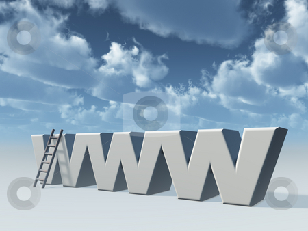 To use this stock image in your creative project, please select the size you need over to the right and click the "Add to Cart" button.
Your downloaded image will come with the Cutcaster watermark removed so don’t worry about the watermark you see on this page. Web stock photo, The letters www and a ladder in front of cloudy sky - 3d illustration by J?