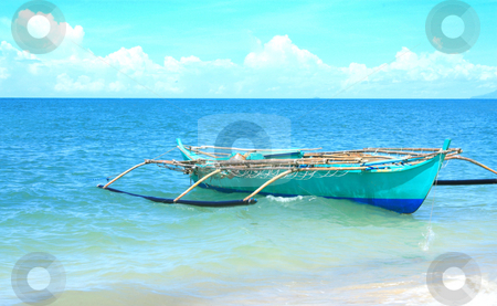 To use this stock image in your creative project, please select the size you need over to the right and click the "Add to Cart" button.
Your downloaded image will come with the Cutcaster watermark removed so don’t worry about the watermark you see on this page. Boat stock photo, A boat floating on a tropical beach by Claro Alindogan