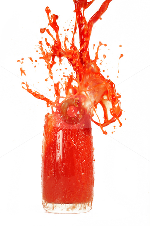 To use this stock image in your creative project, please select the size you need over to the right and click the "Add to Cart" button.
Your downloaded image will come with the Cutcaster watermark removed so don’t worry about the watermark you see on this page. Explosion of vitamins stock photo, Sparks of tomato juice from a glass on a white background. by Sergey Goruppa