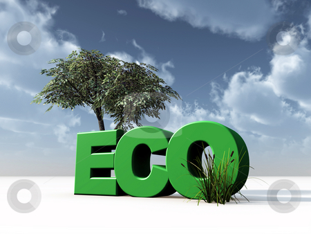 To use this stock image in your creative project, please select the size you need over to the right and click the "Add to Cart" button.
Your downloaded image will come with the Cutcaster watermark removed so don’t worry about the watermark you see on this page. Eco stock photo, The letters eco and a tree in front of cloudy blue sky - 3d illustration by J?