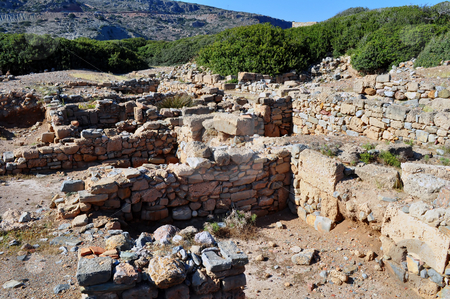 To use this stock image in your creative project, please select the size you need over to the right and click the "Add to Cart" button.
Your downloaded image will come with the Cutcaster watermark removed so don’t worry about the watermark you see on this page. Ancient ruins in Crete, Greece stock photo, Travel photography: Ruins at the Itanos minoan archaeological site, near
Vai, Crete, Greece by Fernando Barozza