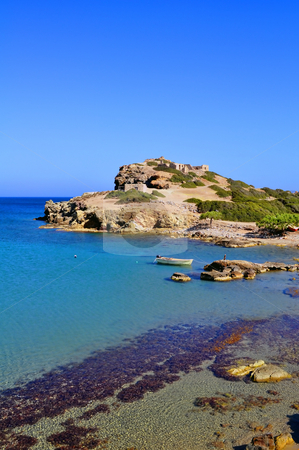 To use this stock image in your creative project, please select the size you need over to the right and click the "Add to Cart" button.
Your downloaded image will come with the Cutcaster watermark removed so don’t worry about the watermark you see on this page. Fantastic view of a boat on the east coast of Crete stock photo, Travel photography: View of the Mediterranean Sea and east coast of Crete by Fernando Barozza