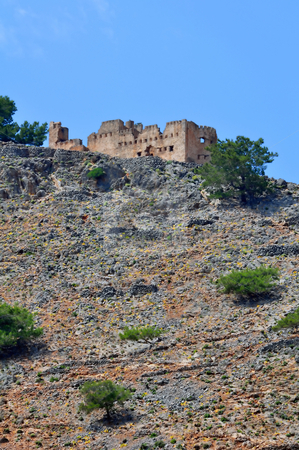 To use this stock image in your creative project, please select the size you need over to the right and click the "Add to Cart" button.
Your downloaded image will come with the Cutcaster watermark removed so don’t worry about the watermark you see on this page. Fortification on the south shore of Crete, Greece stock photo, Travel photography: Fortress ruins in the Island of Crete, Greece by Fernando Barozza