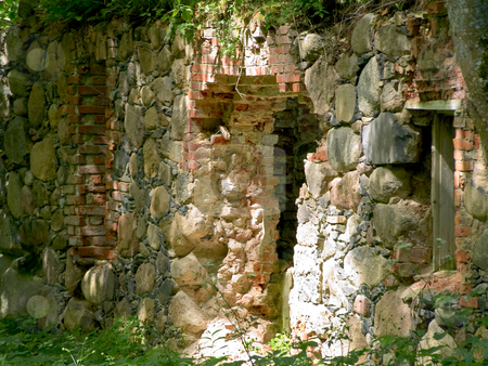 To use this stock image in your creative project, please select the size you need over to the right and click the "Add to Cart" button.
Your downloaded image will come with the Cutcaster watermark removed so don’t worry about the watermark you see on this page. Ruins stock photo, Ruins of old fortress in the forest by Sergej Razvodovskij