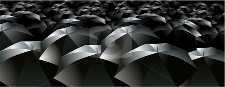 To use this stock image in your creative project, please select the size you need over to the right and click the "Add to Cart" button.
Your downloaded image will come with the Cutcaster watermark removed so don’t worry about the watermark you see on this page. Umbrellas brollys crowd rain stock vector clipart, Umbrellas brollies crowd rain dark by William Park