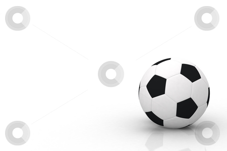 To use this stock image in your creative project, please select the size you need over to the right and click the "Add to Cart" button.
Your downloaded image will come with the Cutcaster watermark removed so don’t worry about the watermark you see on this page. Football stock photo, This is an isolated soccer ball - 3d rendering by Kais Chaabane