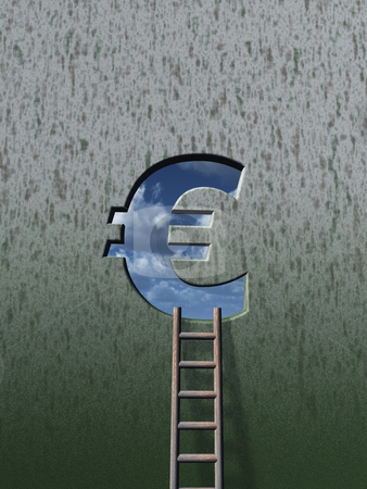 To use this stock image in your creative project, please select the size you need over to the right and click the "Add to Cart" button.
Your downloaded image will come with the Cutcaster watermark removed so don’t worry about the watermark you see on this page. Euro ladder stock photo, Ladder on wound with euro hole - 3d illustration by J?