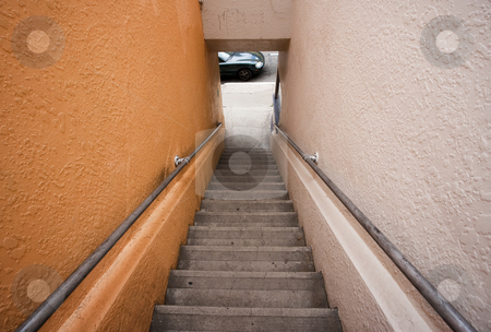 To use this stock image in your creative project, please select the size you need over to the right and click the "Add to Cart" button.
Your downloaded image will come with the Cutcaster watermark removed so don’t worry about the watermark you see on this page. Long stairway to the street stock photo, Long stairway to street where car is parked by Scott Griessel